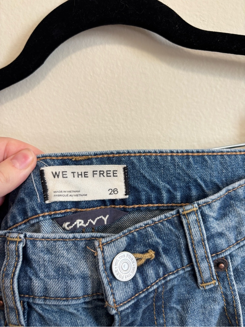 We The Free High-Rise Wide Leg Jeans - Light Blue Wash - Picture 9 of 12